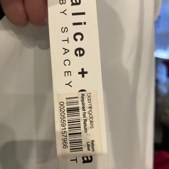 Alice + Olivia NWT Off White Off Shoulder Dress Size 12 - Picture 4 of 5